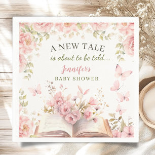 Serviette En Papier Nouvelle bibliothèque de contes Baby Shower Fille