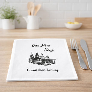 Serviette En Papier Nouvelle maison déménagement dans une nouvelle mai