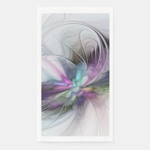 Serviette En Papier Nouvelle vie, Colorful Abstrait Fractal Art Imagin