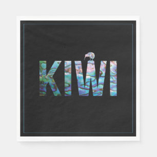SERVIETTE EN PAPIER NOUVELLE-ZÉLANDE KIWI PAUA NAPKIN