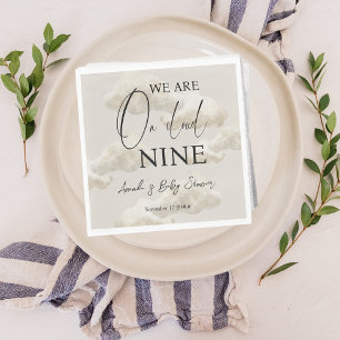 Serviette En Papier Nuage Neuf Beige Genre Neutre Ciel Baby shower