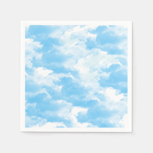 Serviette En Papier Nuages de Ciel Bleu