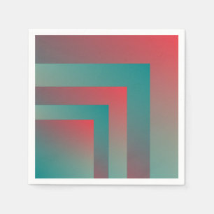 Serviette En Papier nuances turquoises coralliennes