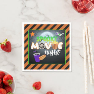 Serviette En Papier Nuit de cinéma éffrayante Napkin