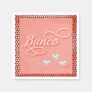Serviette En Papier Nuit de jeu de matrices de Bunco