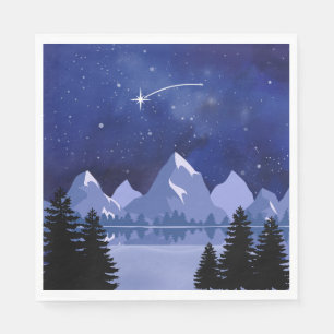 Serviette En Papier Nuit étoilée de l'étoile filante