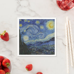 Serviette En Papier Nuit étoilée & Van Gogh /art vintage célèbre