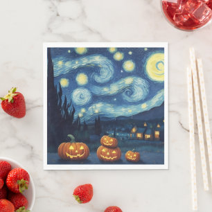 Serviette En Papier Nuit étoilée Van Gogh Halloween
