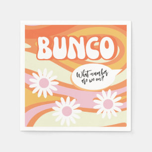 Serviette En Papier Nuit Super Orange et Bunco Rose