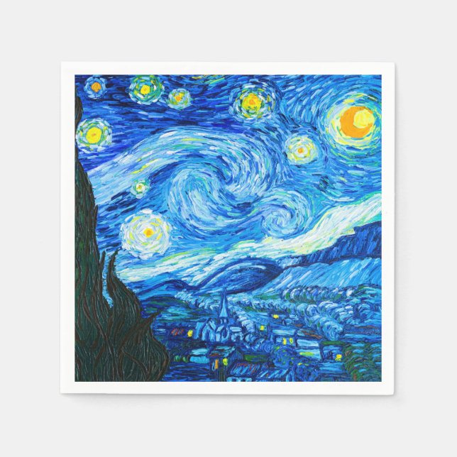 Serviette En Papier Nuit Van Gogh Starry (Devant)