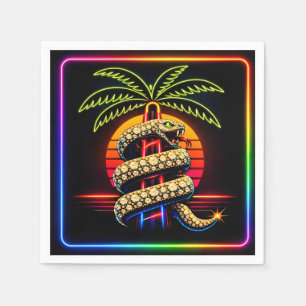 Serviette En Papier Nuits néon de Miami Opulence diamant Luxe 