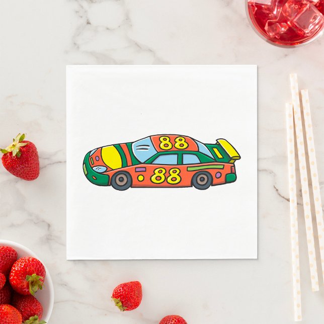 Serviette En Papier Numéro de voiture de course 88 (Créateur téléchargé)