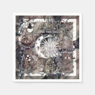 Serviette En Papier Numérologie Chanceuse Magie de Manifestation Galax