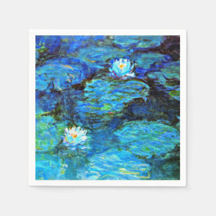 Serviette En Papier Nymphéas, peinture d'art fin
