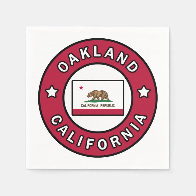 Serviette En Papier Oakland Californie (Devant)