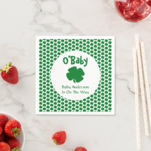 Serviette En Papier O'Baby St Patrick's Day Baby shower