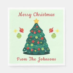 Serviette En Papier Obtenir la décoration de l'arbre brillant Noël