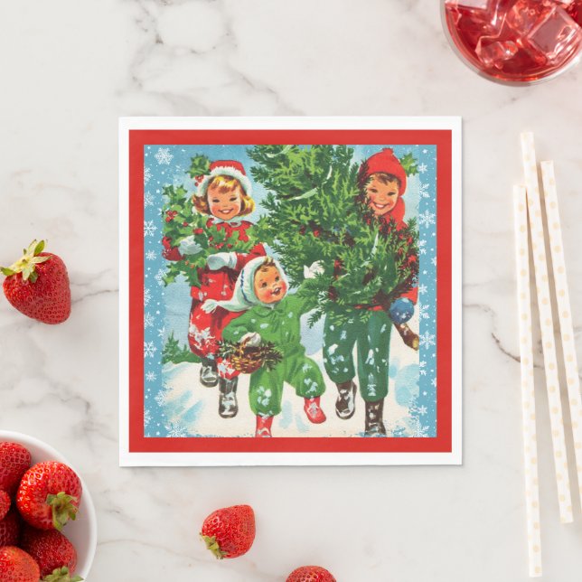 Serviette En Papier Obtenir l'arbre de Noël (En situation)