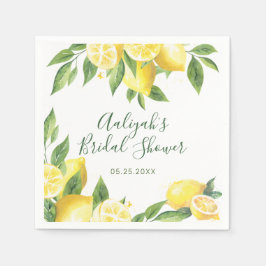 Serviette En Papier Occasion spéciale aquarelle citron