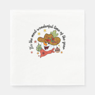 Serviette En Papier Occidental C'Est Le Plus Merveilleux Cowboy Snowma