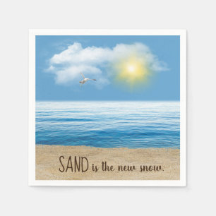 Serviette En Papier Ocean Beach Avec Serviettes Sunshine