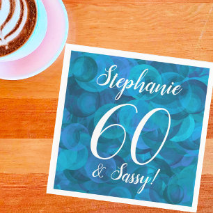 Serviette En Papier Ocean Blue 60 et Sassy Birthday Party