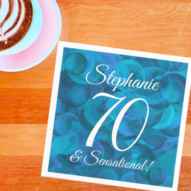 Serviette En Papier Ocean Blue 70 et fête d'anniversaire sensationnell (Créateur téléchargé)