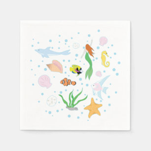 Serviette En Papier Ocean Life