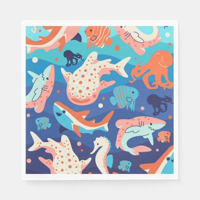 Serviette En Papier Ocean Wonders (Devant)