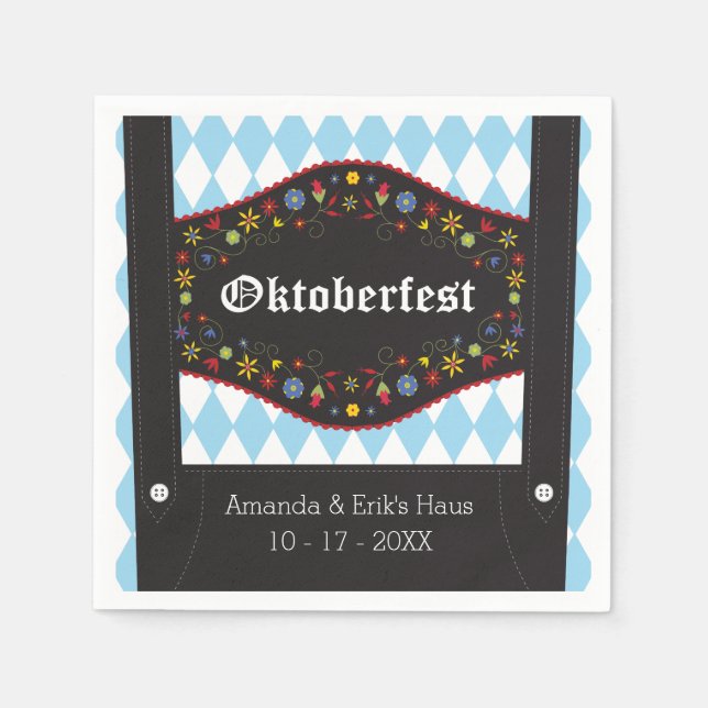 Serviette En Papier Octoberfest, Oktoberfest serviettes - Custom (Devant)