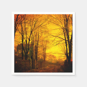 Serviette En Papier Octobre Afterglow John Atkinson Grimshaw