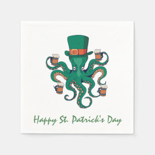 Serviette En Papier Octopus St patrick
