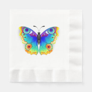 Serviette En Papier Oeil de paon arc-en-ciel
