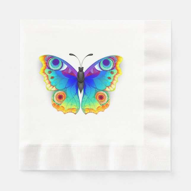 Serviette En Papier Oeil de paon arc-en-ciel (Devant)