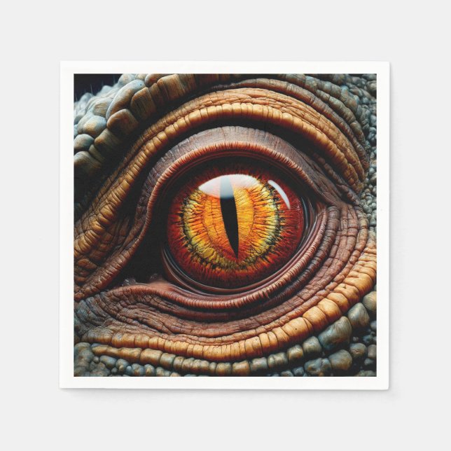 Serviette En Papier OEil Dinosaure (Devant)