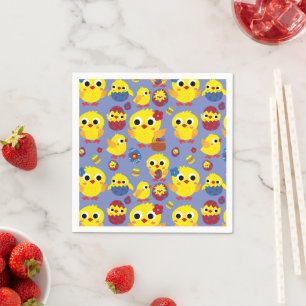 Serviette En Papier OEufs de Pâques de Hatch Retro