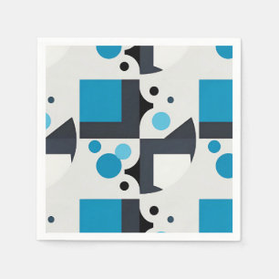 Serviette En Papier Œuvre d'art géométrique abstrait moderne