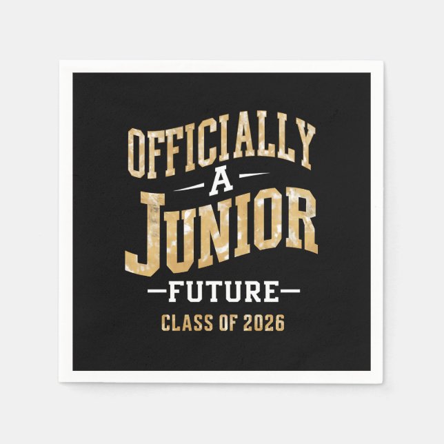 Serviette En Papier Officiellement A Junior Future Class de 2026 (Devant)