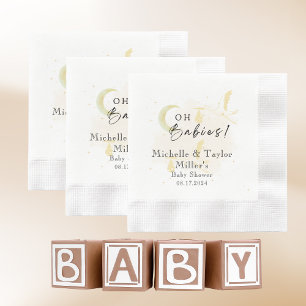 Serviette En Papier Oh Babies ! Baby shower Neutral Twin Stores