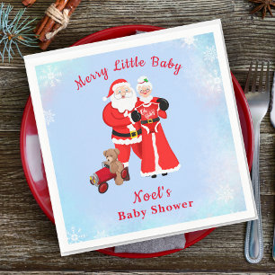 Serviette En Papier Oh Baby Père Noël & Mme Claus Baby shower