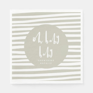 Serviette En Papier Oh bébé jumeau baby shower de fête serviettes