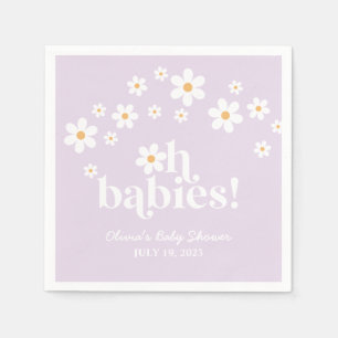 Serviette En Papier Oh Bébés ! Fête de naissance bébé Fleur de lilas