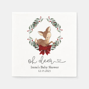 Serviette En Papier Oh Biche Décoration d'hiver pour Bébé