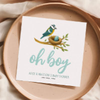 Oh Boy Blue Bird Nest Baby shower