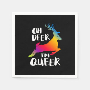 Serviette En Papier Oh Cerf Fierté Queer Minimalisme Artistique