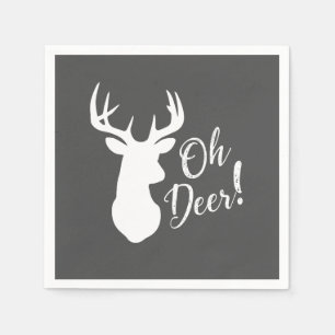 Serviette En Papier Oh Deer Baby shower Blue Boy