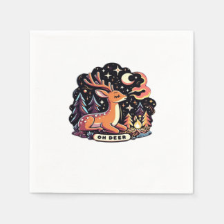 Serviette En Papier Oh Deer Contemporain Vibe Graphique