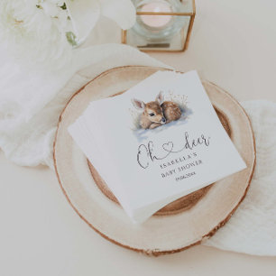 Serviette En Papier Oh Deer Winter Woodland Baby shower
