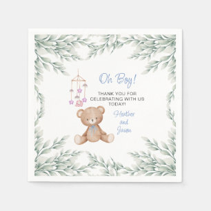 Serviette En Papier Oh garçon Baby shower papier serviettes