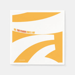 Serviette En Papier Oh, Les Endroits Où Tu Vas Aller ! Orange Swirls